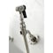 Kingston Brass Heritage Wall Mount Bridge Kitchen Faucet W/Brass Sprayer, Nickel KS1266AXBS - alternate 2